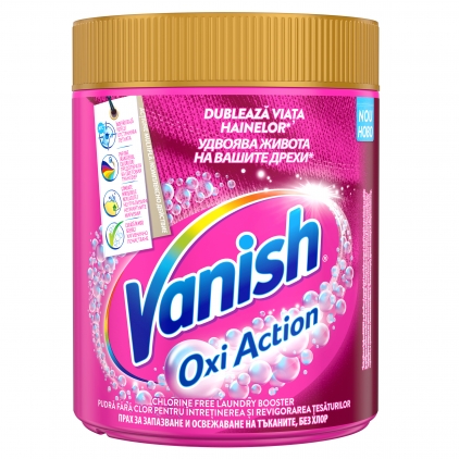 Pudra pentru indepartarea petelor pentru haine colorate Vanish Oxi Action, 423gr