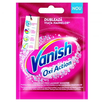 Pudra pentru indepartarea petelor pentru haine colorate Vanish, 30gr