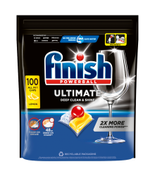Detergenti vase Finish Quantum Ultimate Lemon detergent pentru masina de spalat vase, 100 capsule
