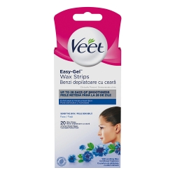 Benzi de ceara rece Veet pentru fata, 20 benzi